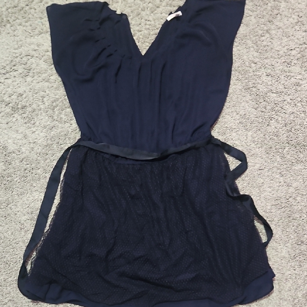 LC Lauren Conrad Elegant Navy Blue Dress